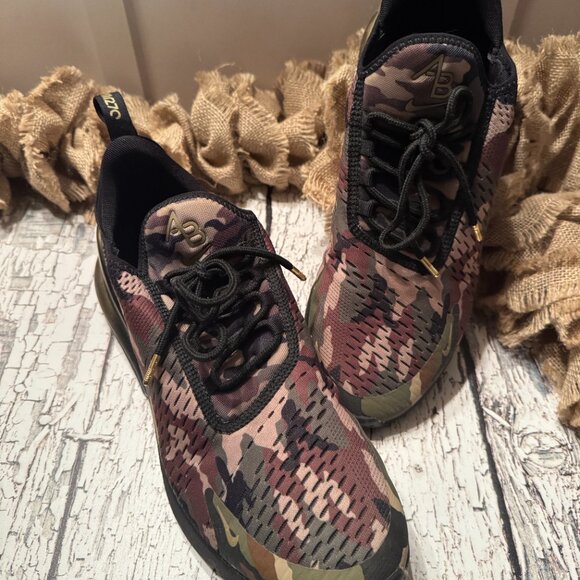 Mens Nike AirMax Sneakers Camo Black - Picture 2 of 6